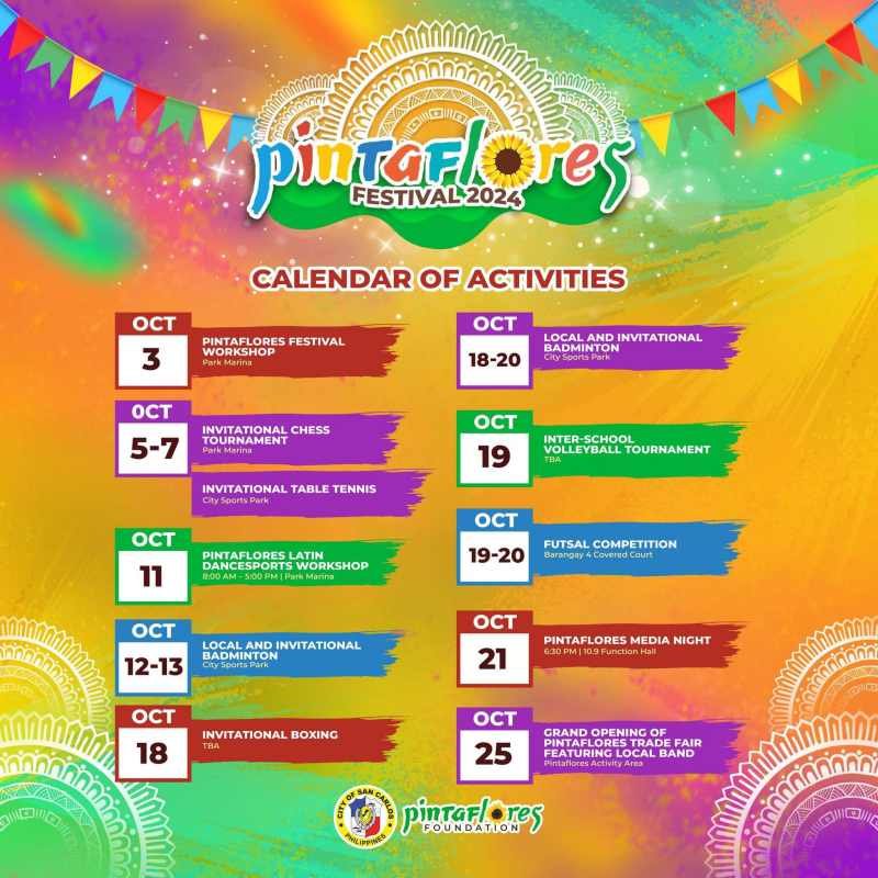 [ Pintaflores Festival Schedule of Activities ]