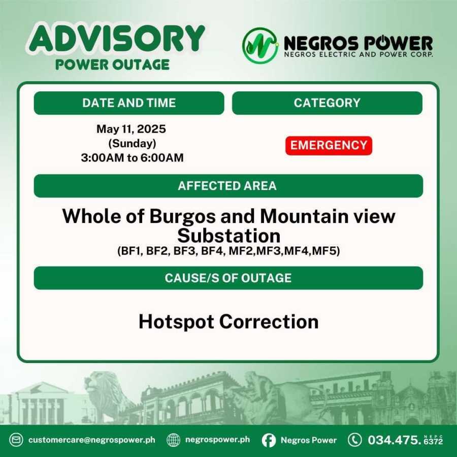 Negros Power’s Proactive Maintenance: Temporary Power Interruption to Prevent Major Outage in Bacolod City