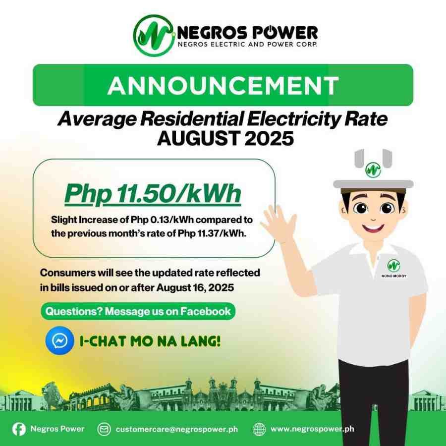 Low Electricity Rate Hike Despite Rising Generation Costs | Negros Power