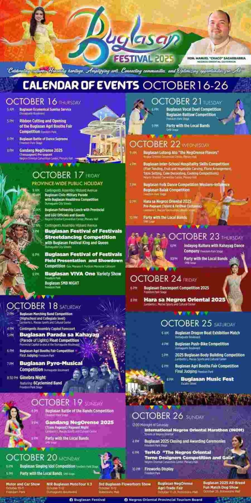 Buglasan Festival 2025 | Schedule of Activities