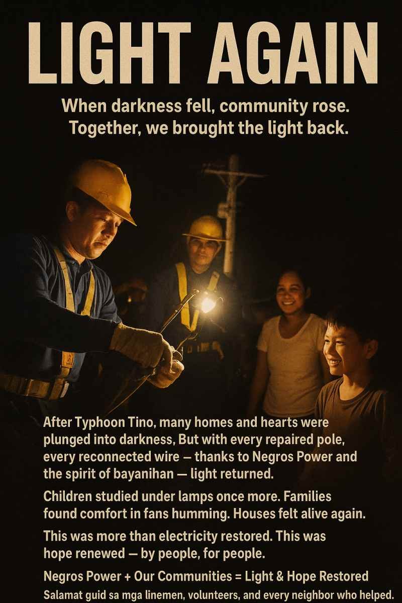 After the Darkness: How Negros Power and the Spirit of Bayanihan Lit Up Negros Again