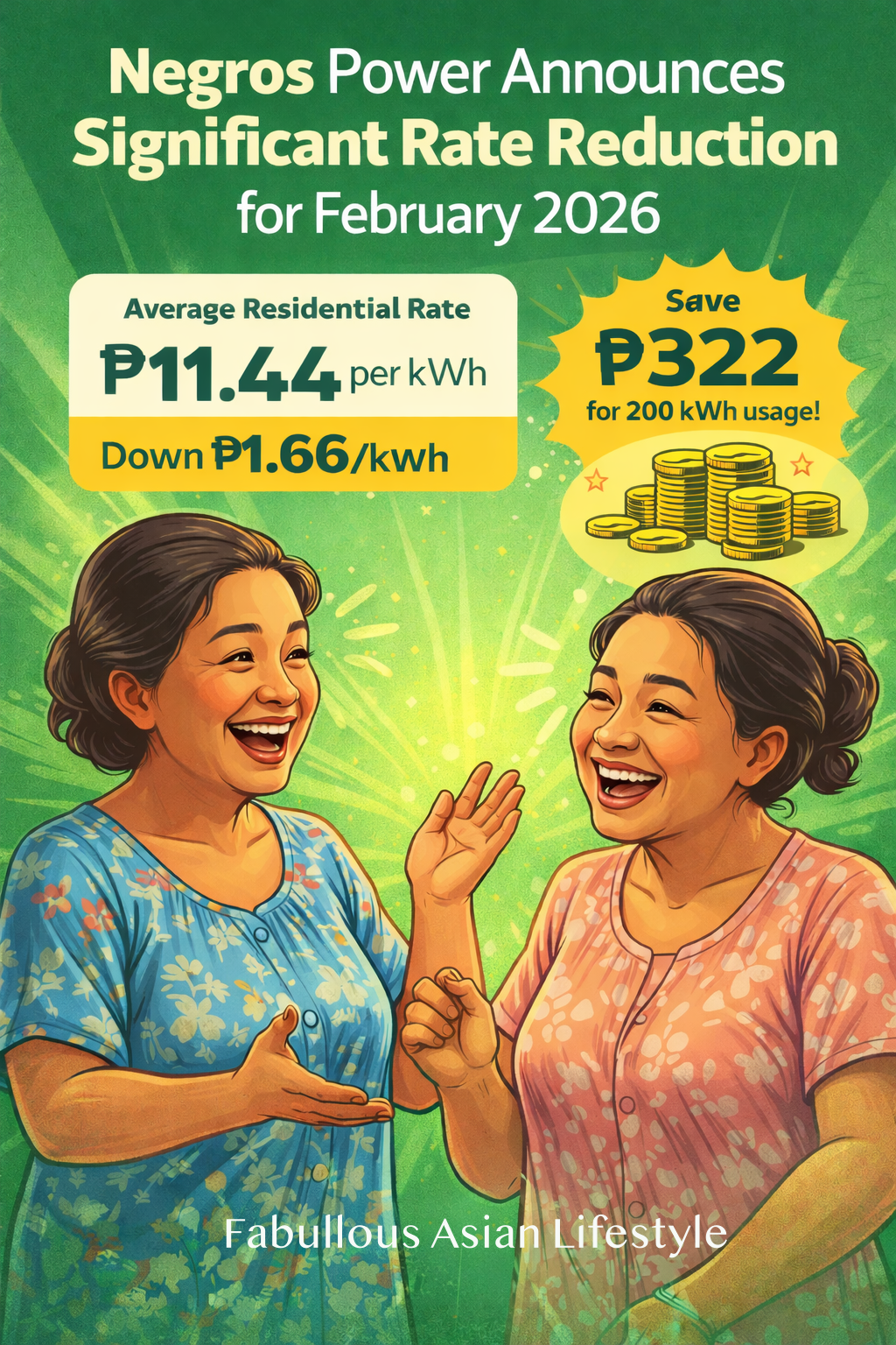 Negros Power Rate Reduction for February 2026