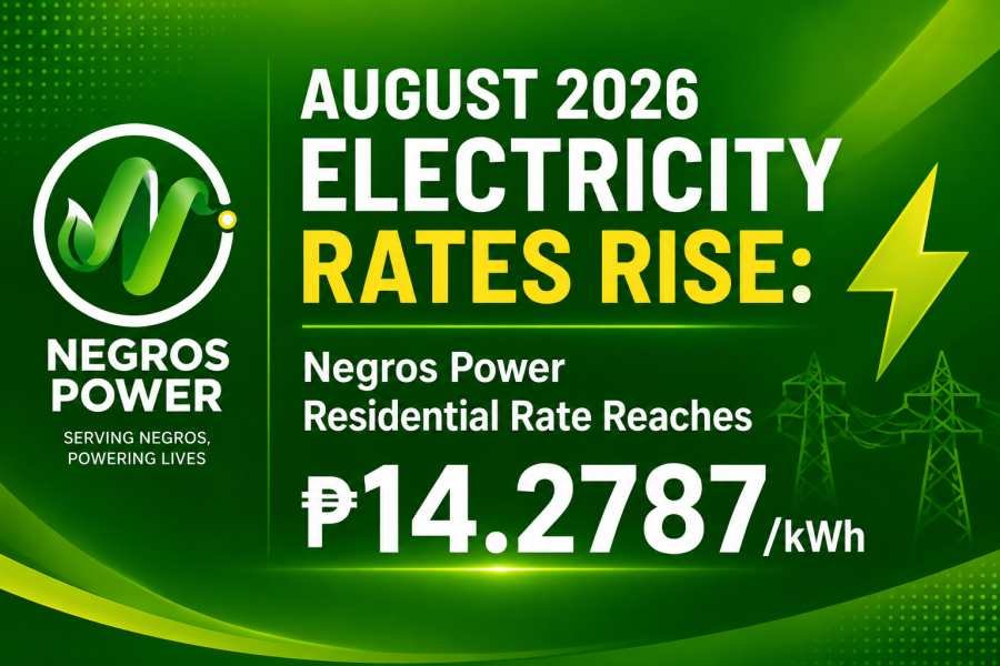 August 2026 Electricity Rates Rise: Negros Power Residential Rate Reaches ₱14.2787/kWh
